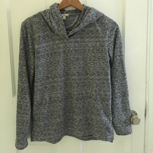 Heather Navy Blue Gap Drapey Hood Sweater