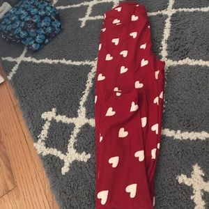 LuLaRoe heart red pants