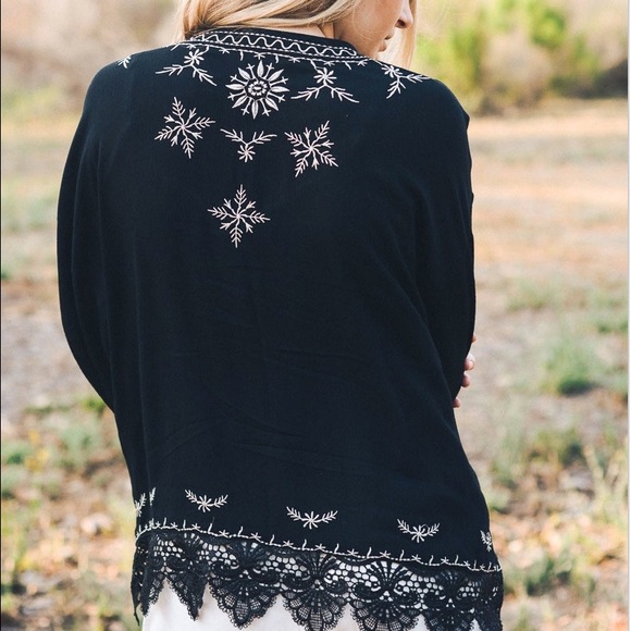 Pink/Nude Embroidered Kimono/Cardigan - Picture 2 of 2