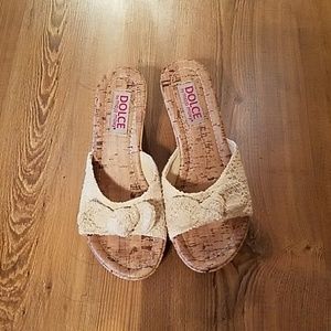 Off-White Wedge Sandal Size 7