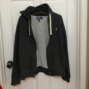 Men's Polo hoodie grey