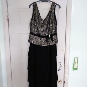 Black/gold formal dress
