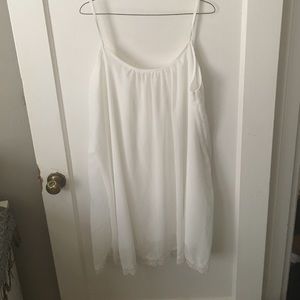 White mini dress or long tank top