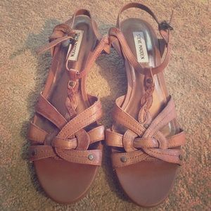 Steve Madden Brown Leather Sandals