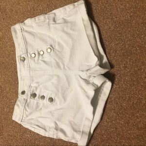 High waisted white shorts by Almost Famous- sz 7