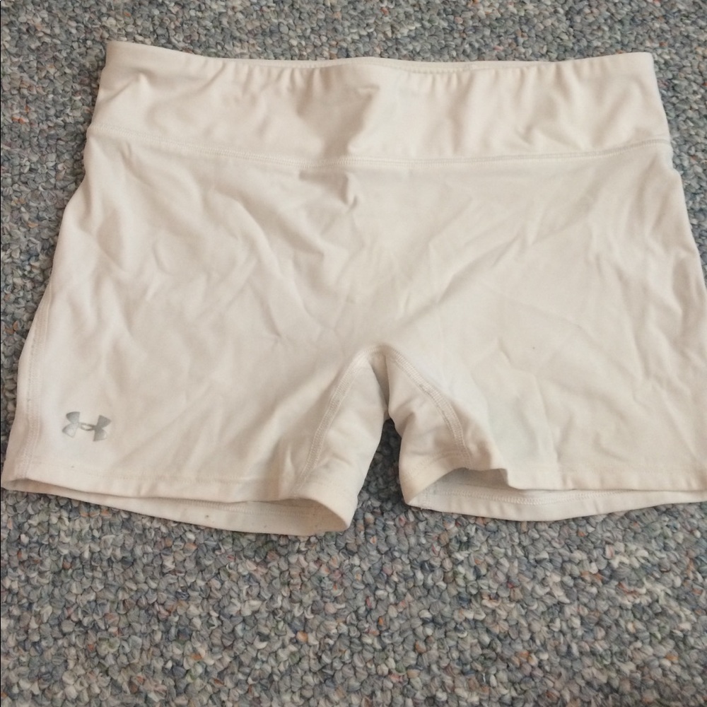 White under armor compression shorts