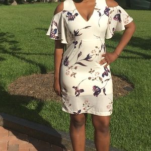 Women's Leith Flutter SleeveCold Shoulder Dress.