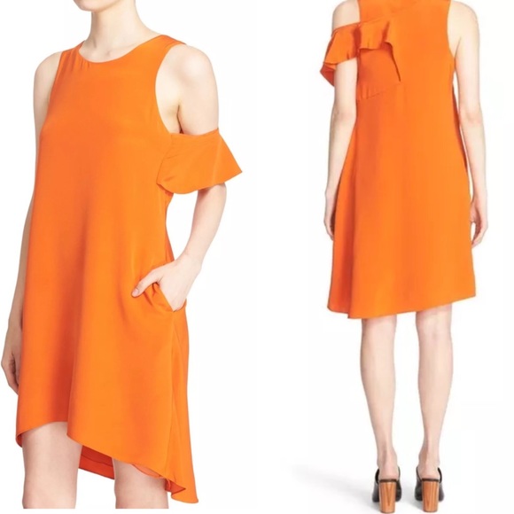 NWT 3.1 Phillip Lim Ruffle Sleeve Silk Dress - Picture 2 of 2