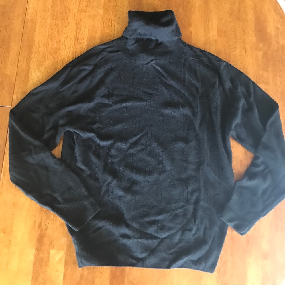 Black turtleneck sweater