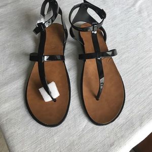 Black Gladiator Jelly Sandals