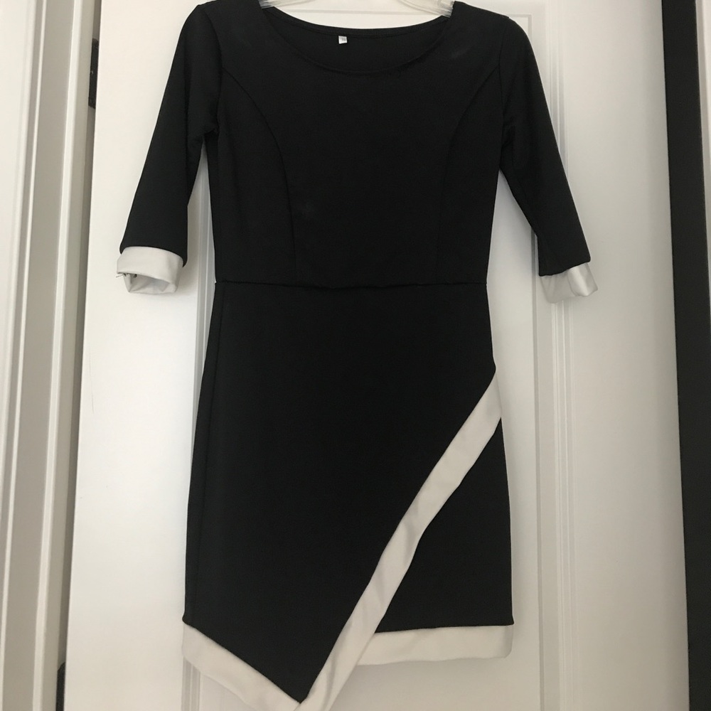 Black & White Asymmetric Dress