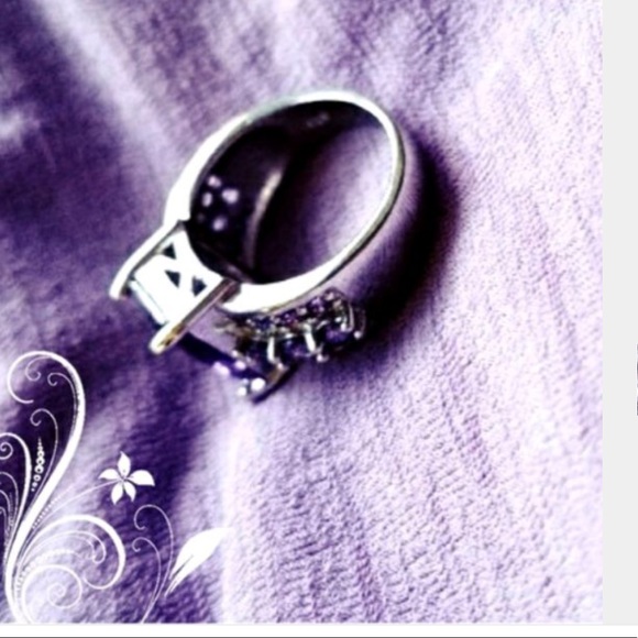 Women Purple & Silver Ring .925 Nwt - Picture 6 of 7