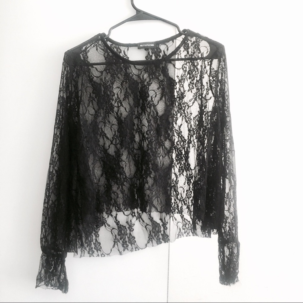 Pretty Little Thing black lace top