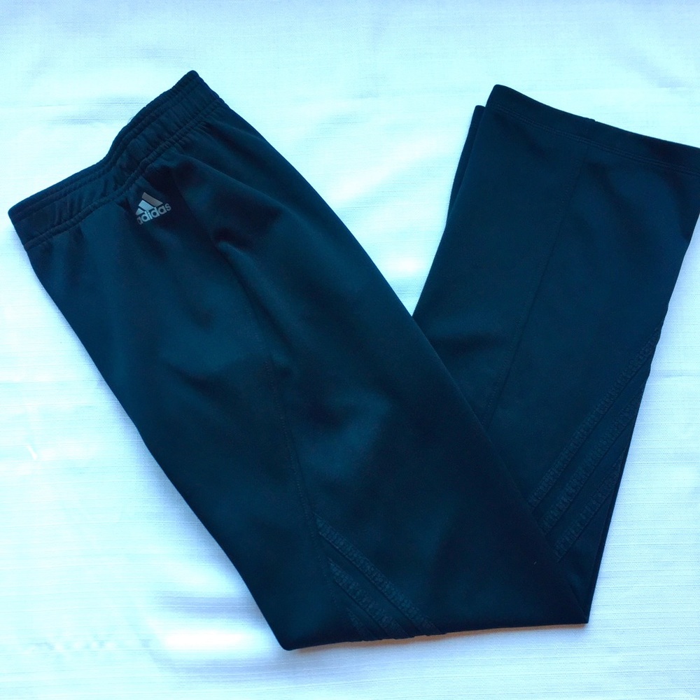 adidas black heavier weight  track pant size S