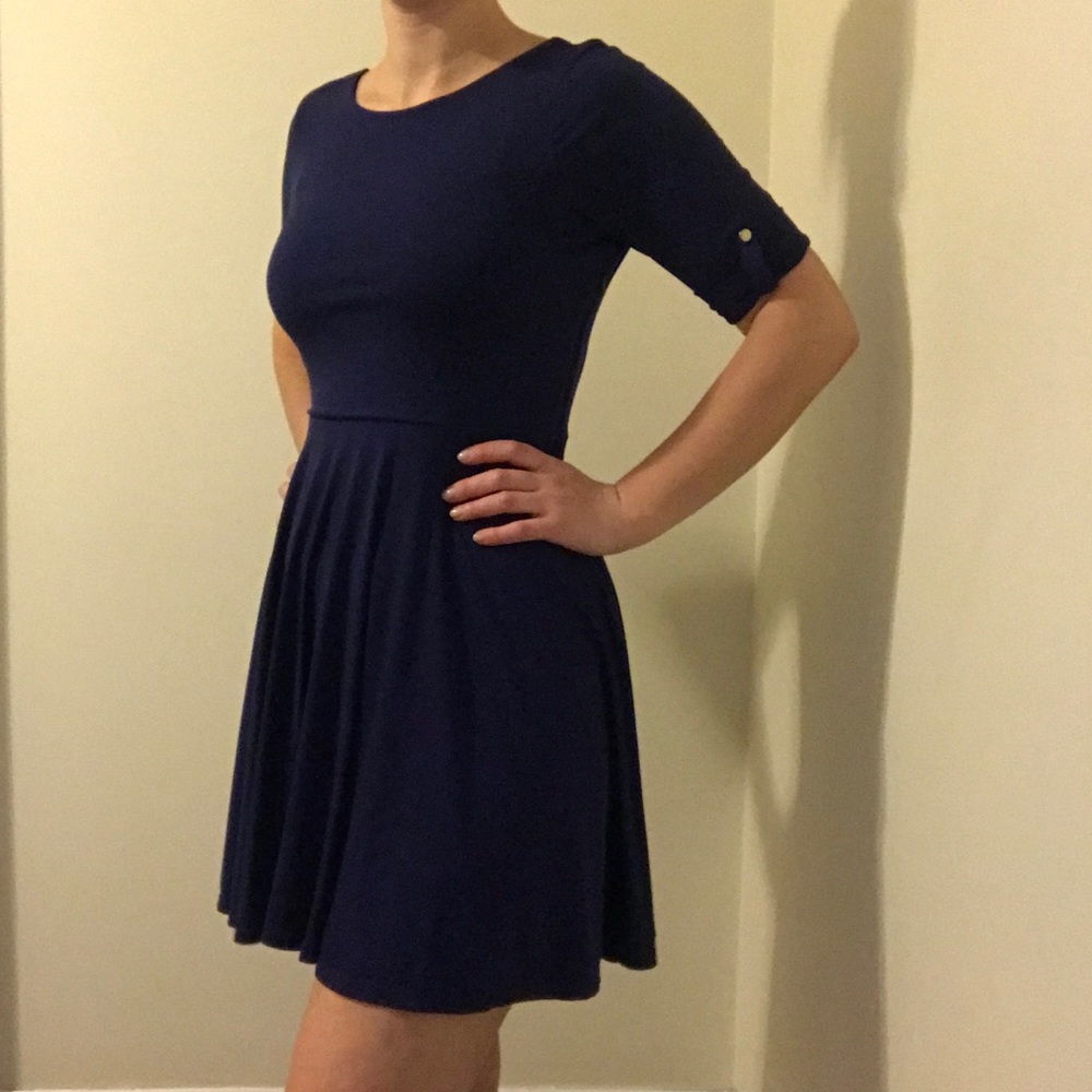 Express Navy short sleeve dress