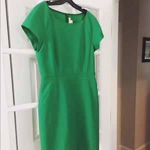 J. Crew Crepe Dress in Bright Emerald (sz 12)