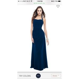 Bill Levkoff Bridesmaid dress in Navy