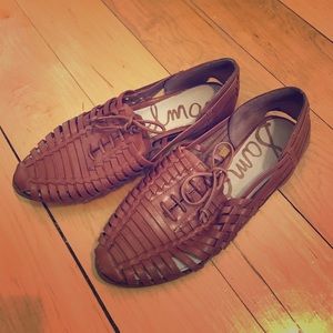 Sam Edelman leather woven loafers size 7
