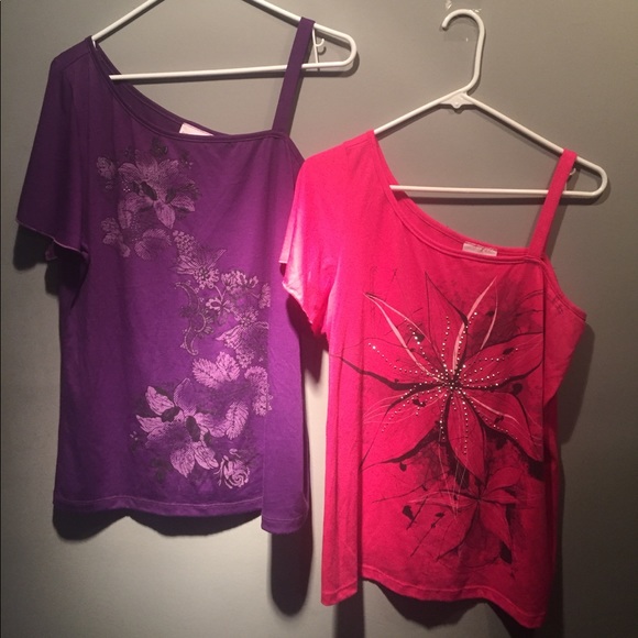 Fashion Bug Tops - 2 off the shoulder shirts