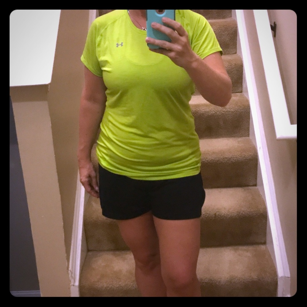 Under Armour Green/yellow Work out shirt
