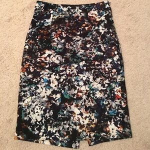 Multi color pencil skirt