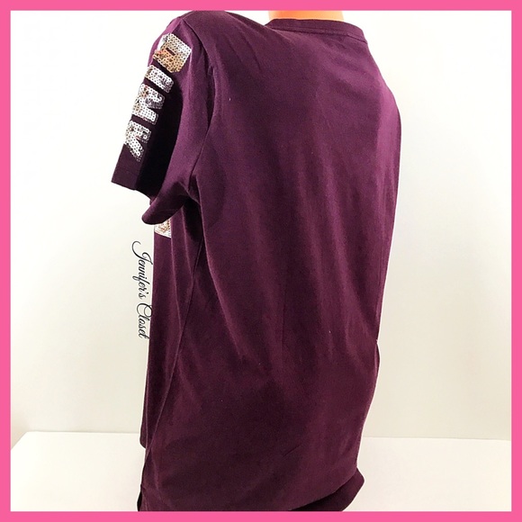 •Victoria's Secret PINK• Bling campus t-shirt - Picture 4 of 4