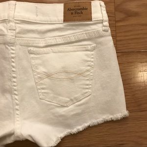 A&F White Denim Shorts