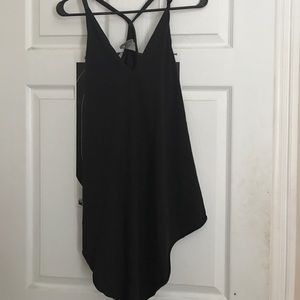 NWT h&m asymmetrical tank w faux leather straps