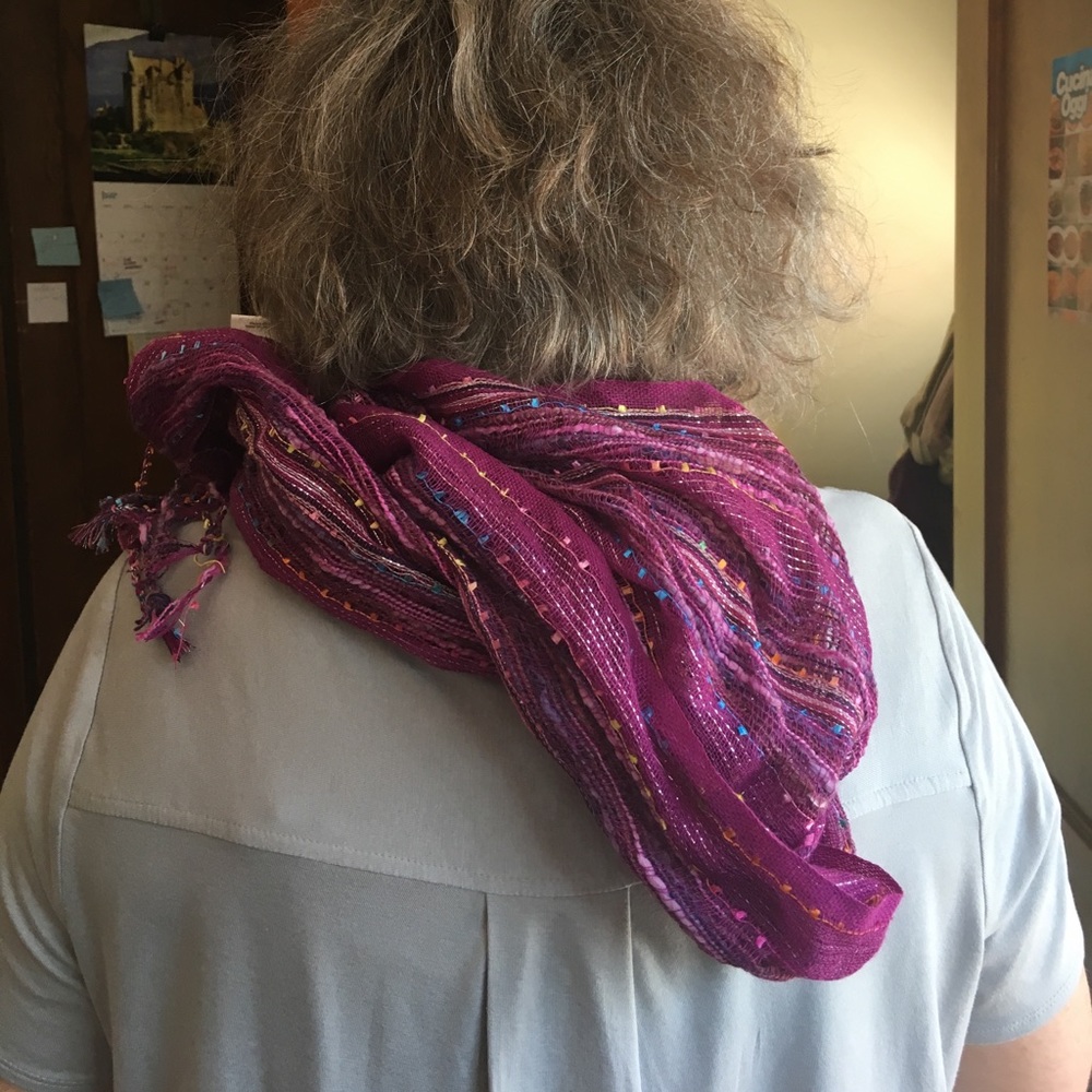 Purple sparkle scarf