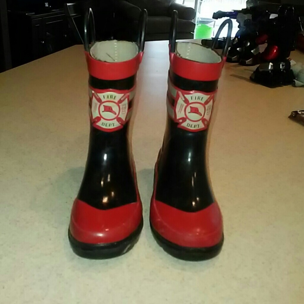 Little boys fire man boots