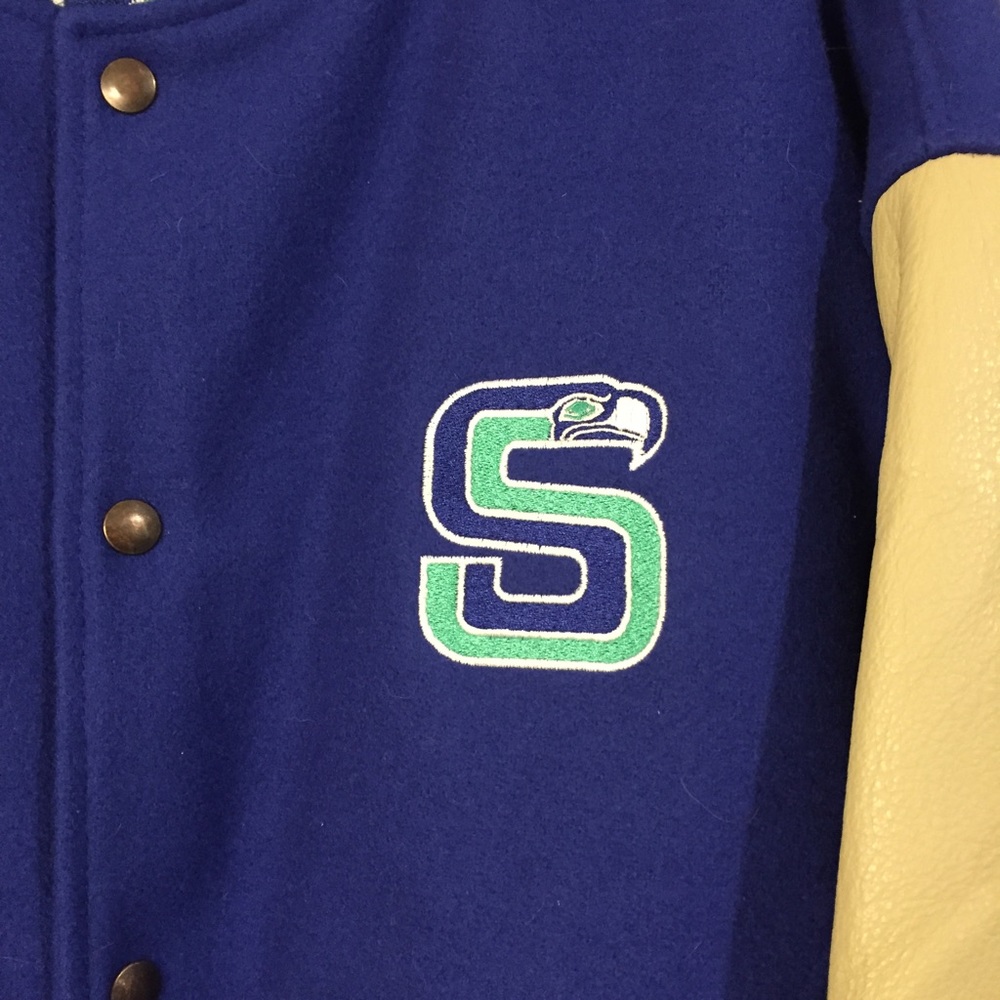Rare Nike Seattle Seahawks Letterman Jacket - Picture 3 of 8