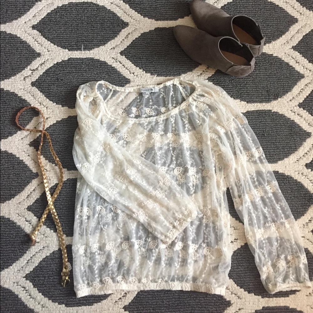Forever 21 Lace long sleeve shirt