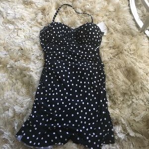 Polka dot swim dress