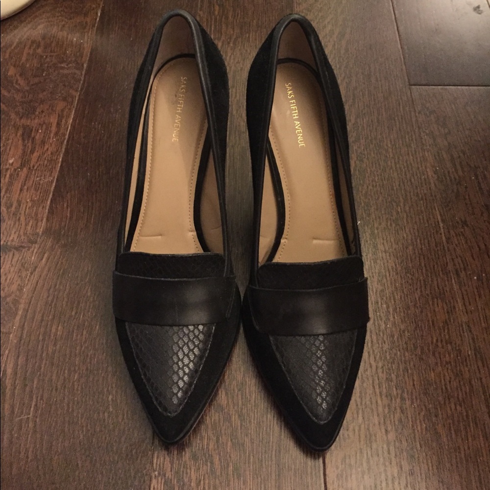 Saks Fifth Ave Black Heels