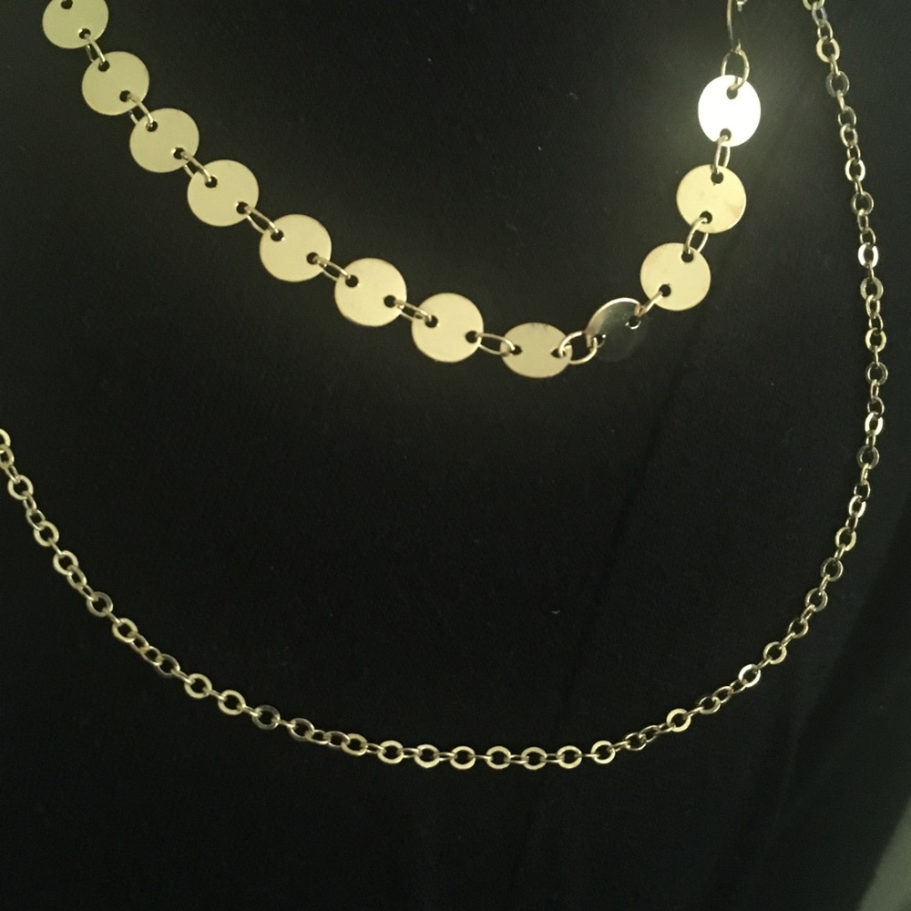 Dainty adorable gold color sequin summer layer - Picture 2 of 2