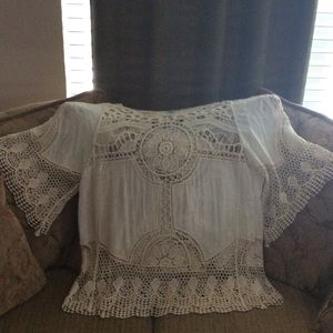 Lace embroidered blouse