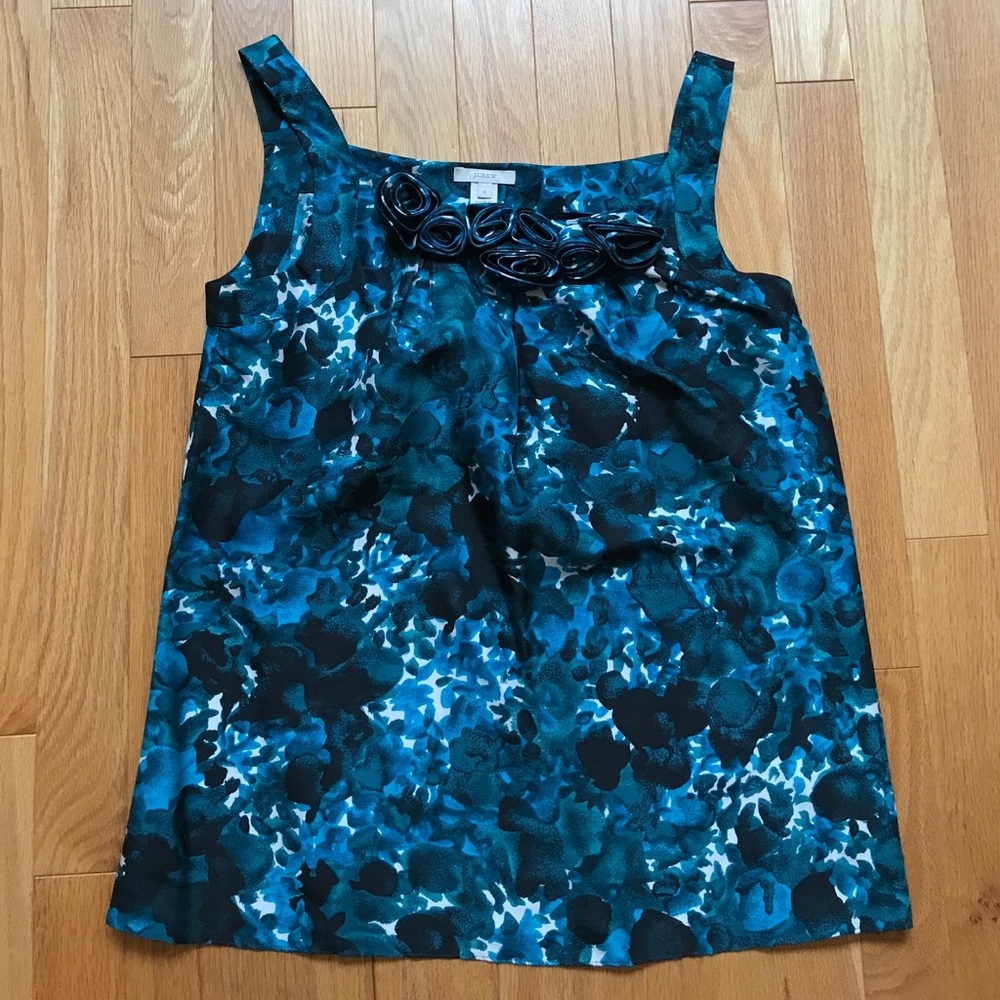 J. Crew Blue and White sleeveless top