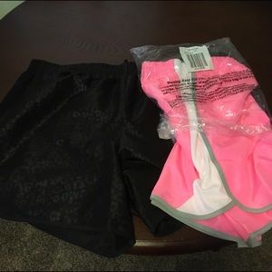 2 pairs of Danskin shorts, 6" inseam