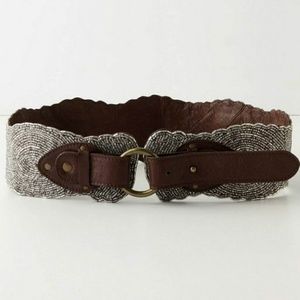 Jasper & Jeera Beaded Leather Belt