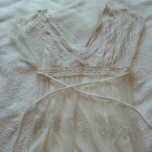 Vintage off-white slip dress