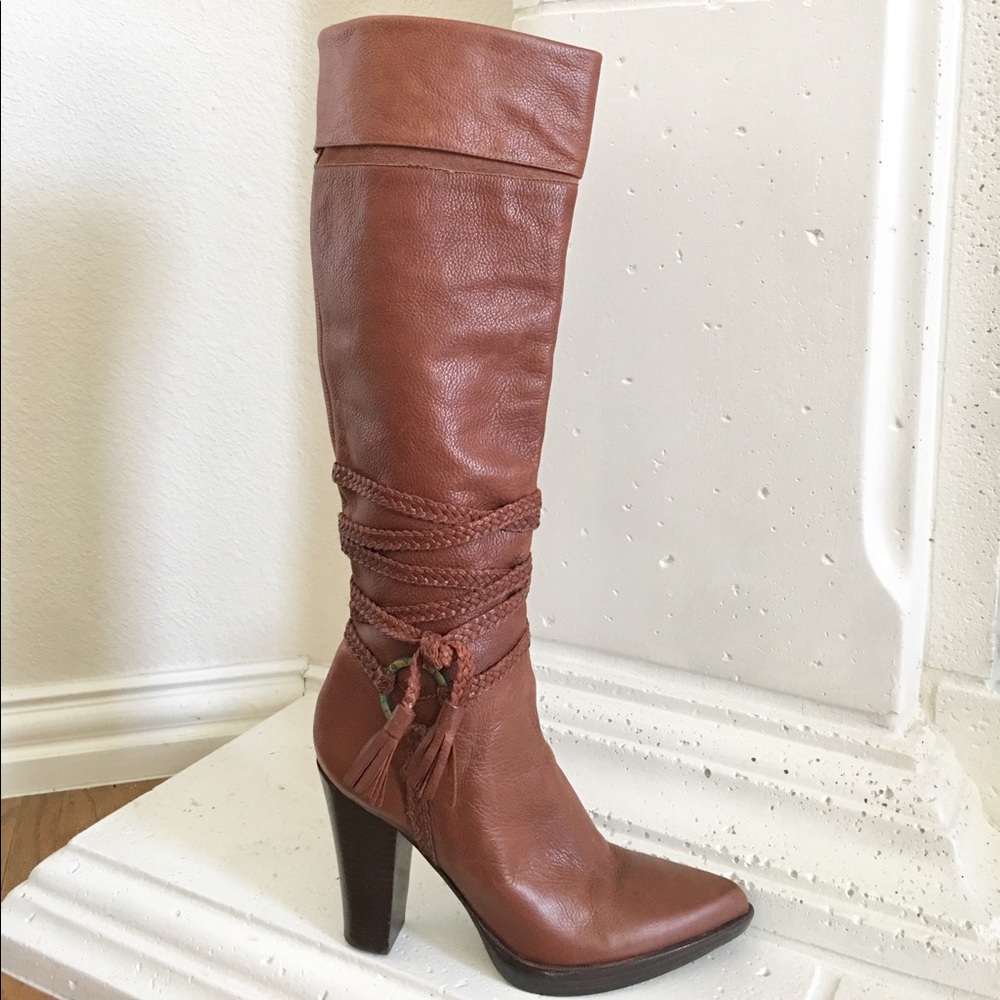 Vince Camuto Leather Knee High Boots Sz 8.5