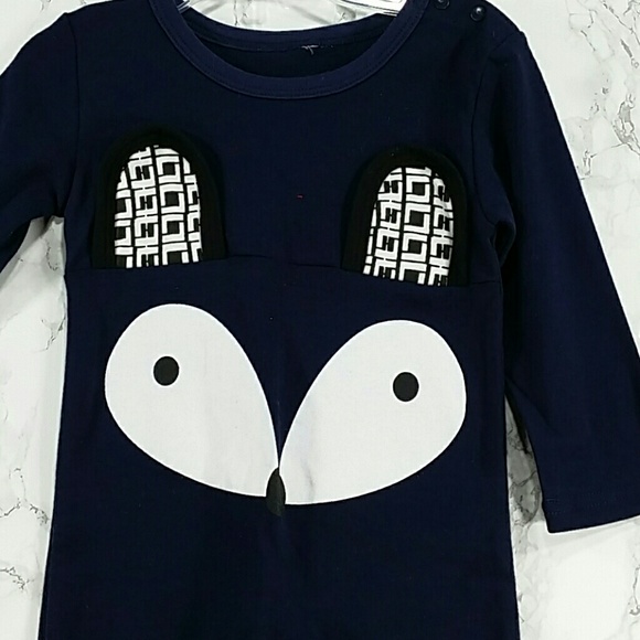 Navy blue eyes bodysuit. Kids - Picture 2 of 5