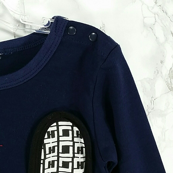 Navy blue eyes bodysuit. Kids - Picture 3 of 5