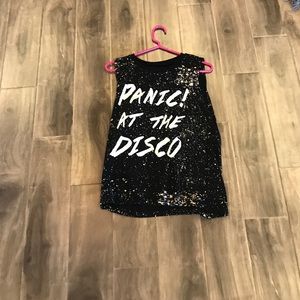 panic! at the disco splatter muscle shirt