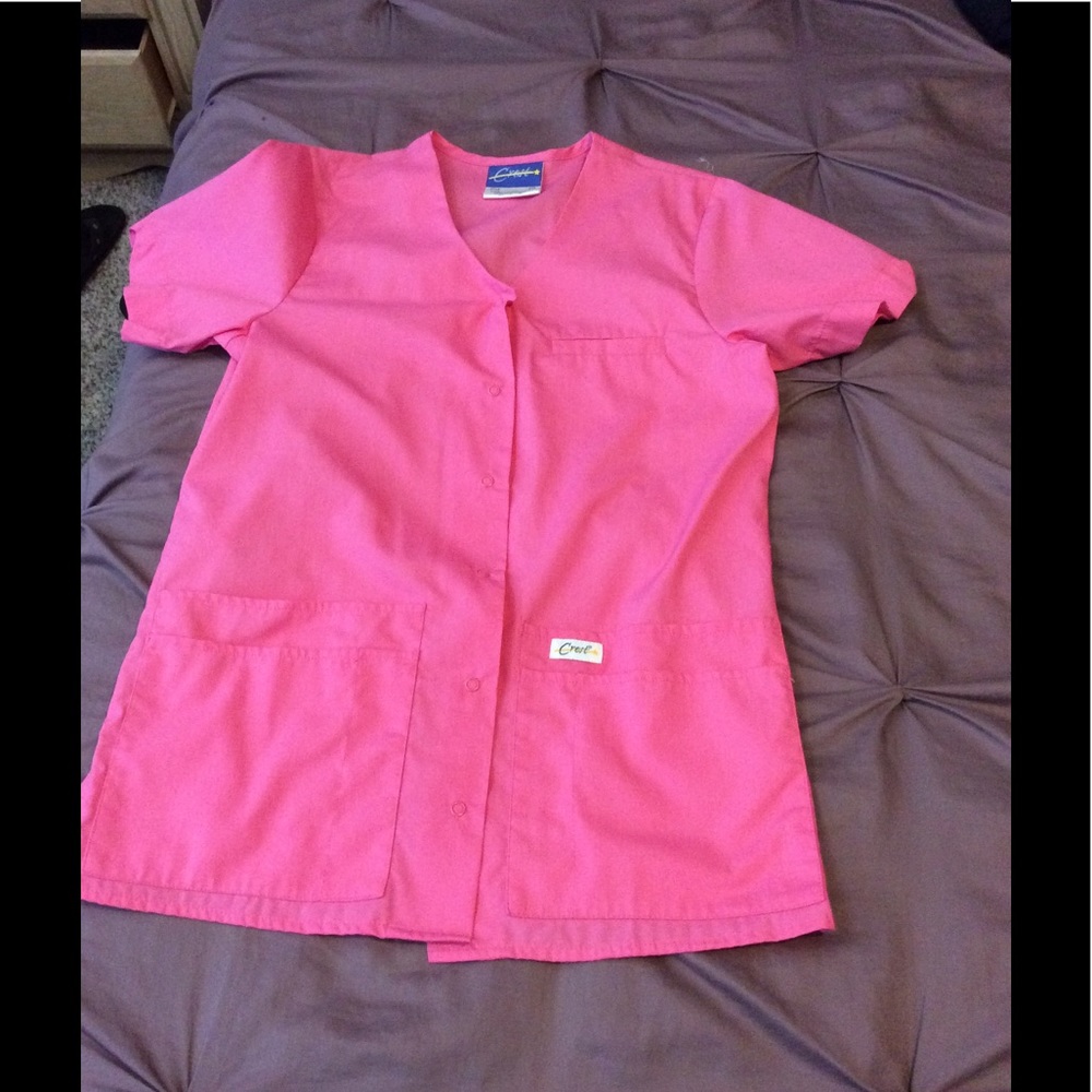 Crest pink scrub top