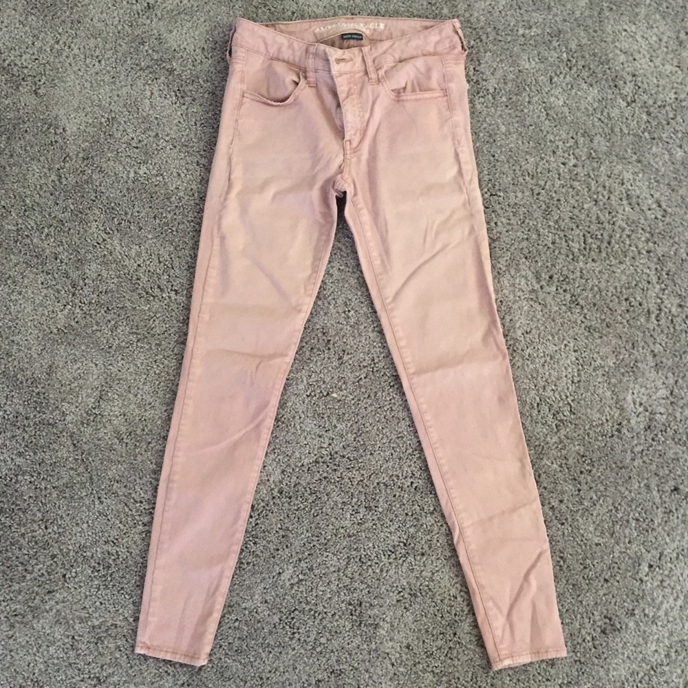 Pink American eagle jeggings