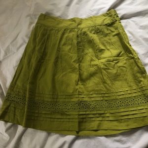 NWT loft skirt retro green cotton skirt