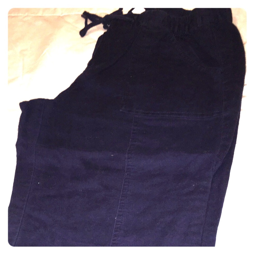navy blue linen pants