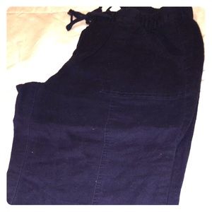 navy blue linen pants