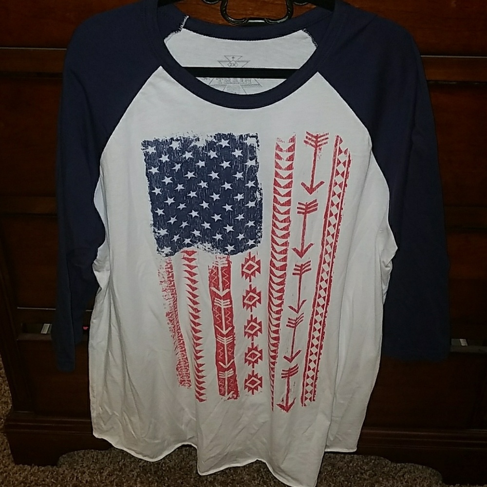 Flag baseball shirt